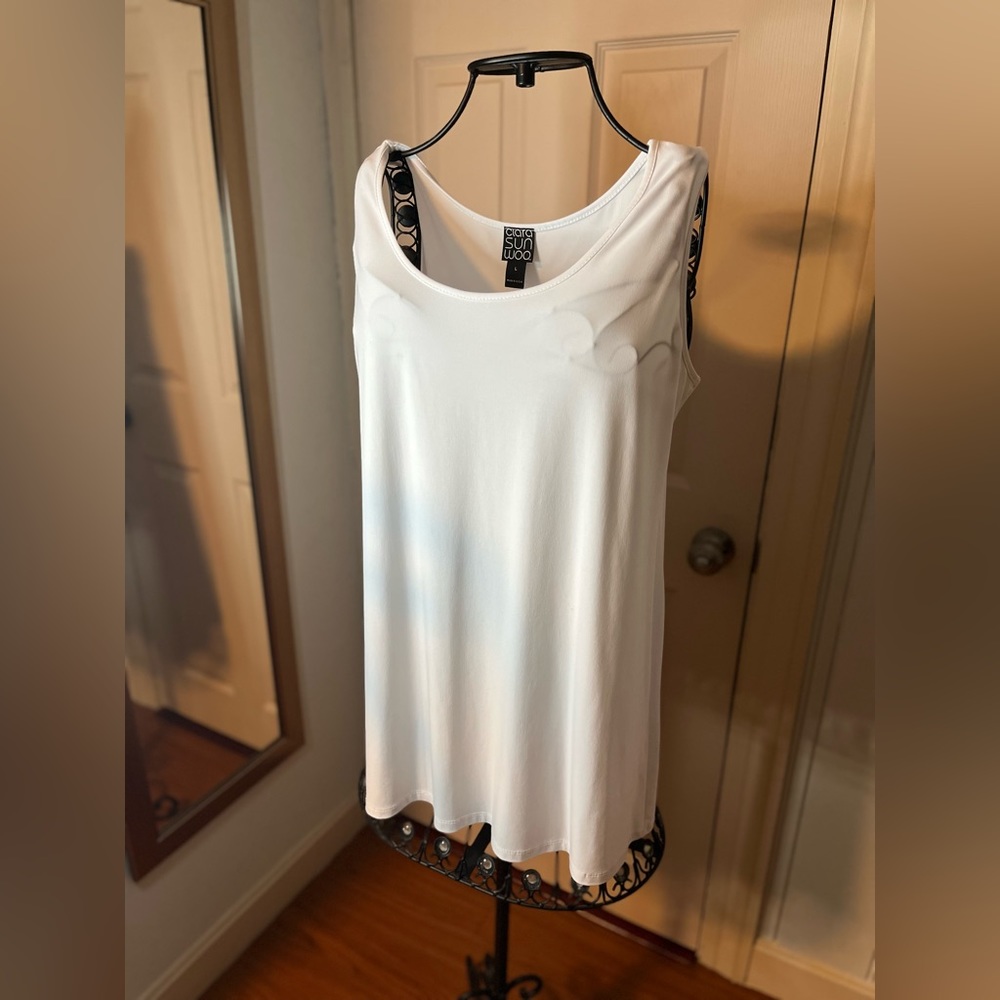 CLARA SUN WOO PERIWINKLES LONSG SCOOP TANK
